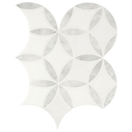 Ackland 9" x 10" Marble Geometric Floor and Wall Mosaic Tile - Polished Visual - Sold by Carton (6.2 SF/Carton) Obscura