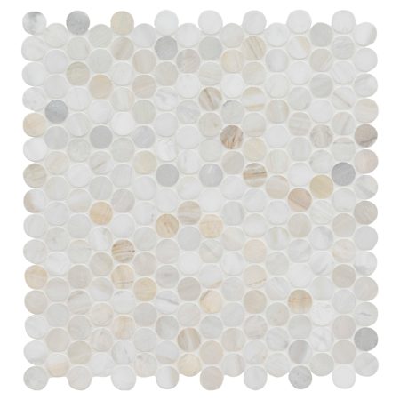 Ackland 12" x 12" Marble Geometric Wall Mosaic Tile - Honed Visual - Sold by Carton (10 SF/Carton) Selene Oro