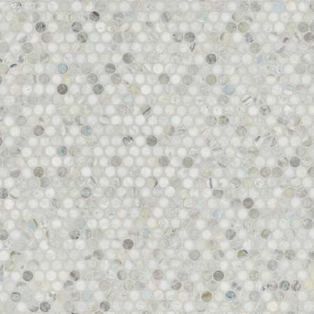 Ackland 12" x 12" Marble Penny Floor and Wall Mosaic Tile - Polished Visual - Sold by Carton (10.2 SF/Carton) Skylore