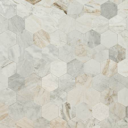 Ackland Tactiq - 10" x 12" Marble Geometric Floor and Wall Mosaic Tile - Honed Visual - Sold by Carton (16.2 SF/Carton) Castella de Blanc