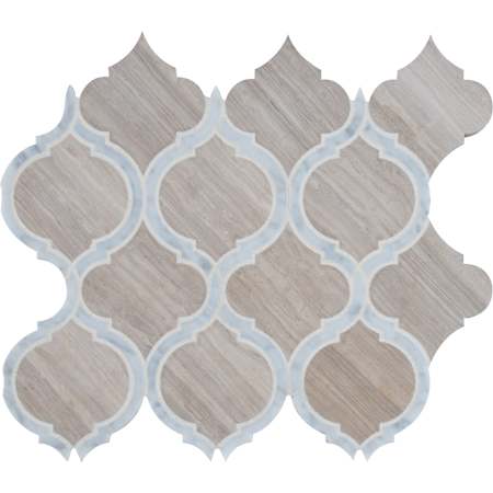 Ackland 11" x 13" Marble Arabesque/Baroque Mosaic Tile - Polished Visual - Sold by Carton (9.7 SF/Carton) Tivoli Sand