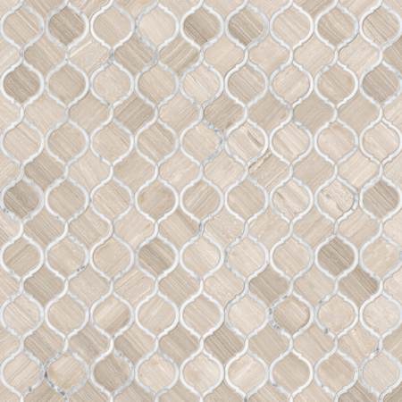 Ackland 11" x 13" Marble Arabesque/Baroque Mosaic Tile - Polished Visual - Sold by Carton (9.7 SF/Carton) Tivoli Sand