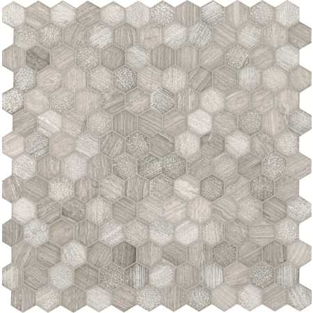 Ackland 12" x 12" Marble Geometric Mosaic Tile - Tumbled Visual - Sold by Carton (9.8 SF/Carton) Tivoli Sand