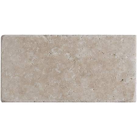 Ackland 3" x 6" Travertine Solid Floor and Wall Tile - Tumbled Visual - Sold by Carton (1 SF/Carton) Valterra Beige