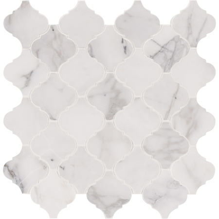 Ackland 12" x 12" Marble Arabesque/Baroque Mosaic Tile - Honed Visual - Sold by Carton (10 SF/Carton) Venatino Elysia