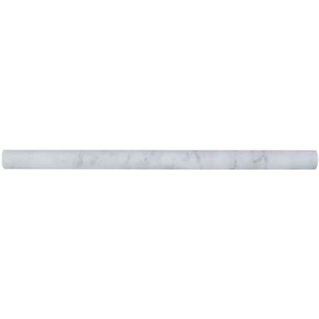 Ackland 12" x 1" Honed Marble Thin-Set Tile Pencil Rail - Sold by Carton (20 LF/Carton) Venatino Elysia