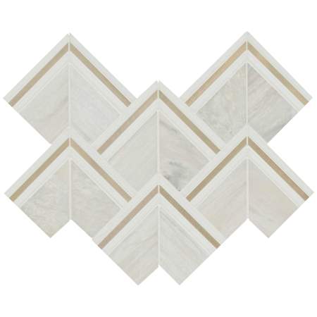 Ackland Artemis - 10" x 14" Metal and Stone Geometric Wall Mosaic Tile - Glossy Visual - Sold by Carton (9.2 SF/Carton) Solara Regal