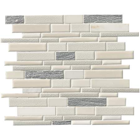 Ackland 12" x 15" Porcelain and Stone Linear Floor and Wall Mosaic Tile - Satin and Textured and Tumbled Visual - Sold by Carton (10.4 SF/Carton) Altara