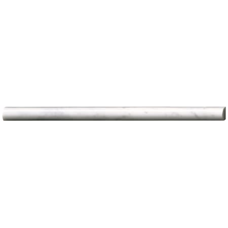 Ackland 1" x 12" Marble Linear Wall Mosaic Tile - Honed Visual - Sold by Carton Carrara White