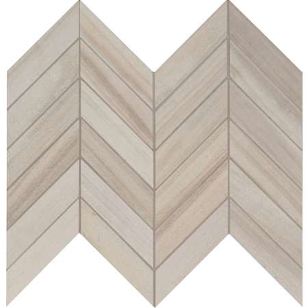 Ackland Gardenpark - 12" x 15" Porcelain Wood Look Chevron Mosaic Tile - Matte Visual - Sold by Carton (10 SF/Carton) Chiffon Ash