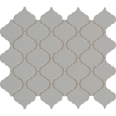 Ackland Segment - 11" x 13" Porcelain Arabesque/Baroque Mosaic Tile - Glossy Visual - Sold by Carton (20 SF/Carton) Stone