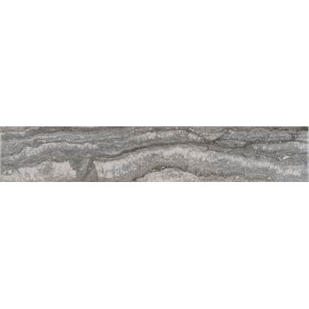 Ackland Beraldi 18" x 3" Matte Porcelain Thin-Set Tile Bullnose - Sold by Piece(1.5 LF/Piece) Basalt