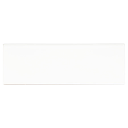 Ackland Illume 12" x 4" Glossy Ceramic Grout or Thin-Set Tile Bullnose - Sold by Carton (40 LF/Carton) Cloud White