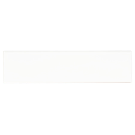 Ackland Illume 16" x 4" Glossy Ceramic Grout or Thin-Set Tile Bullnose - Sold by Carton (33.71 LF/Carton) Cloud White