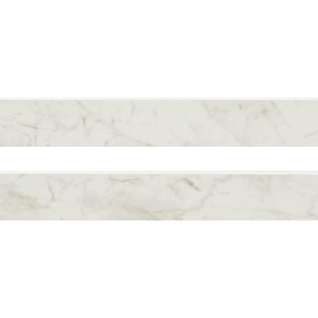 Ackland Zola 24" x 3" Polished Porcelain Thin-Set Tile Bullnose - Sold by Carton (20 LF/Carton) Arctic Pearl