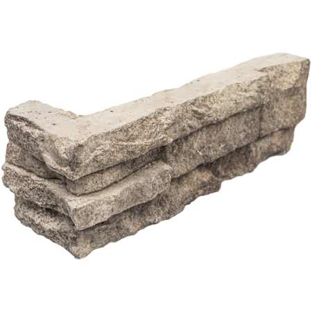 Ackland Terraforma Concrete Manufactured Stacked Stone Ledger Corner Wall Tile - Sold by Carton (4.5 SF/Carton) Albion Brown