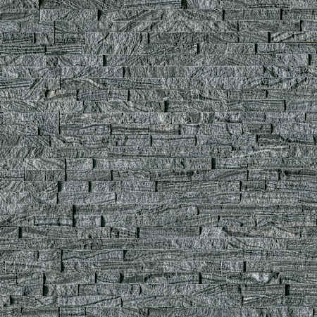 Ackland 6" x 24" Marble Hardscape Wall Tile - Splitface, Textured Marble Visual - Sold by Carton (6 SF/Carton) Ashen Black