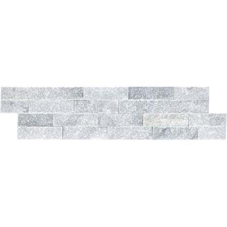 Ackland Celestine 6 in. x 24 in. Splitface Marble Stacked Stone Ledger Panel Wall Tile - Sold by Carton (6 SF/Carton) Fog