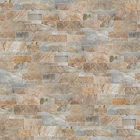 Ackland 9" x 24" Quartzite Hardscape Wall Tile - Splitface Natural Stone Visual - Sold by Carton (4.5 SF/Carton) Amber Cream