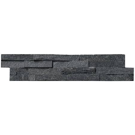 Ackland 6 in. x 24 in. Splitface Quartzite Stacked Stone Ledger Panel Wall Tile - Sold by Pallet (210 SF/Pallet) Charcoal Ridge