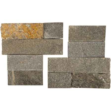 Ackland 6 in. x 6 in. Splitface Quartzite Stacked Stone Ledger Corner Wall Tile - Sold by Carton (6 SF/Carton) Marana Stone