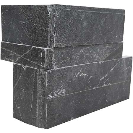 Ackland 9 in. x 18 in. Splitface Slate Stacked Stone Ledger Corner Wall Tile - Sold by Carton (4.5 SF/Carton) Kyoto Noir