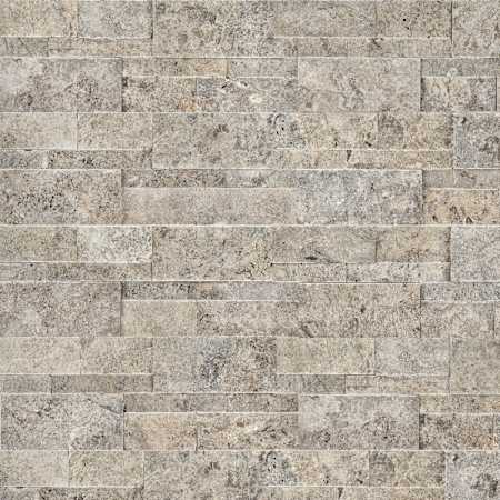 Ackland 9" x 24" Travertine Hardscape Wall Tile - Splitface Natural Stone Visual - Sold by Pallet (162 SF/Pallet) Argento Way