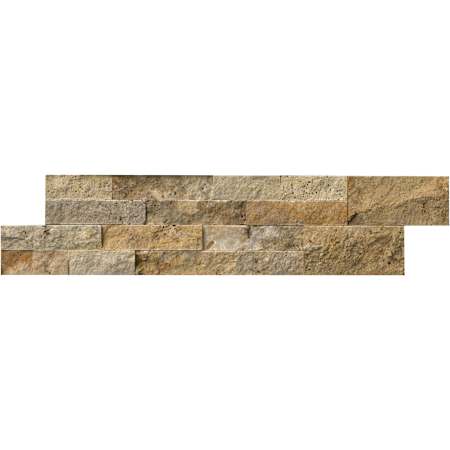 Ackland Marzana 6" x 24" Travertine Hardscape Wall Tile - Splitface Travertine Visual - Sold by Carton (6 SF/Carton) Aurelia