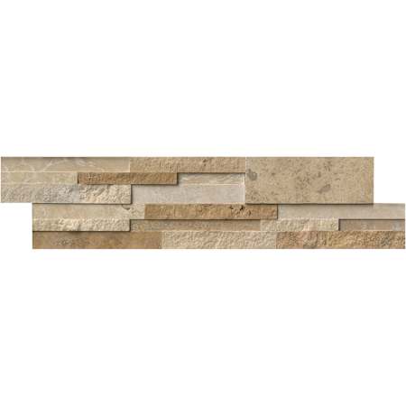 Ackland 6" x 24" Travertine Hardscape Wall Tile - Textured Travertine Visual - Sold by Carton (6 SF/Carton) Savile Court