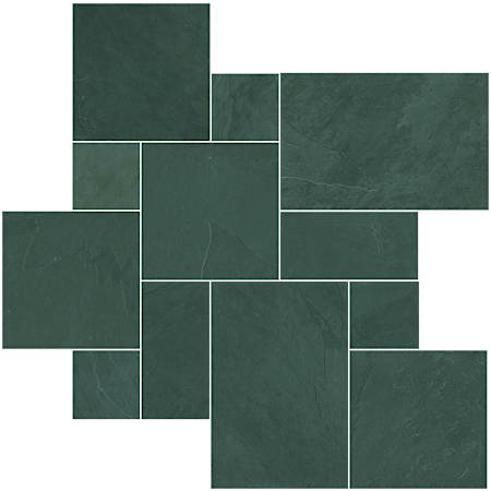 Ackland Camden - 16" x 24" Stone Versailles Floor and Wall Tile - Textured Visual - Sold by Carton (16 SF/Carton) Charcoal