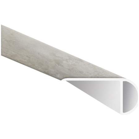 Ackland Ackland Vinyl Trims 94" x 2" Vinyl Glue Down or Nail Down Vinyl Flooring Stair Nose - Sold by Piece (7.83 LF/Piece) Atlas Gray