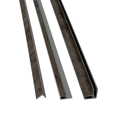 ACP Palisade 94" Length Waterproof Vinyl Tile 6 Piece Trim Kit - with "J", "L", and Inside Corner Trims Ashen Slate
