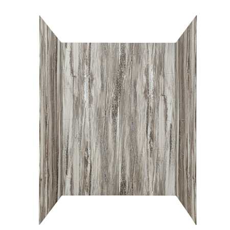 ACP Palisade 30" x 60" x 78" Vinyl Shower Surround with Accessories Louvre Granite