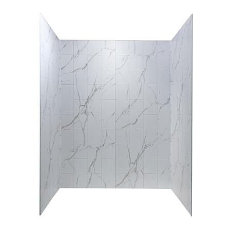 ACP Palisade 30" x 60" x 78" Vinyl Shower Surround with Accessories Carrara Marble