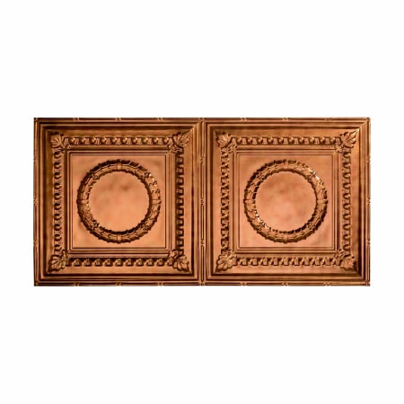 ACP Fasade - 48" x 24" Faux Tin Ceiling Tiles - (5 Pack) - 40 Sq Ft - Classic Victorian Rosette Antique Bronze