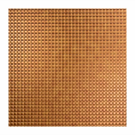 ACP Fasade - 24" x 24" Embossed Square Texture Mosaic Impression Lay In Ceiling Tiles - Pack of (5) Antique Bronze