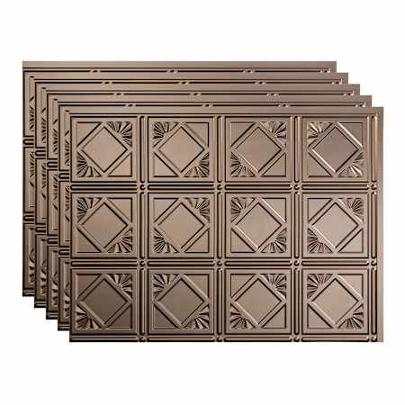 ACP Fasade - Pack of (5) 18" x 24" Square Wall Tile - Polished Visual - Sold by Carton (15 SF/Carton) Argent Bronze