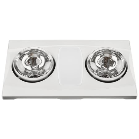 Aero Pure Heater Series 80 CFM 1 Sone Ceiling Mounted Bath Fan with Incandescent Lighting and Two 270W Heat Lamps White