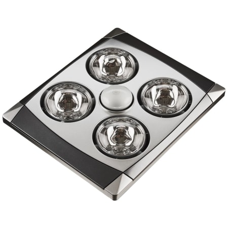 Aero Pure Heater Series 90 CFM 1.2 Sone Ceiling Mounted Bath Fan with Incandescent Lighting, Four 270W Heat Lamps, and Chrome Grille Matte Chrome