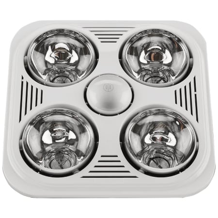 Aero Pure Heater Series 90 CFM 1.2 Sone Ceiling Mounted Bath Fan with Four 270W Heat Lamps, Incandescent Lighting, and Vented Grille White