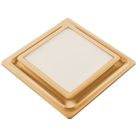 Aero Pure Designer Series 80 CFM 0.3 Sone Ceiling Mounted Energy Star Certified Bath Fan with LED Lighting and Square on Square Design Satin Gold