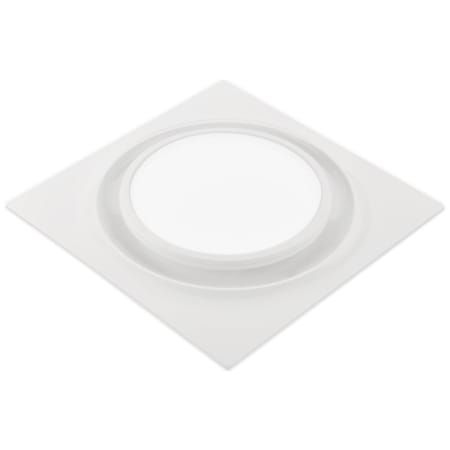Aero Pure Designer Series 80 CFM 0.3 Sone Ceiling Mounted Energy Star Certified Bath Fan with LED Lighting and Round on Square Design White