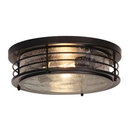 AFX Archer 2 Light 13" Wide Flush Mount Drum Ceiling Fixture Black