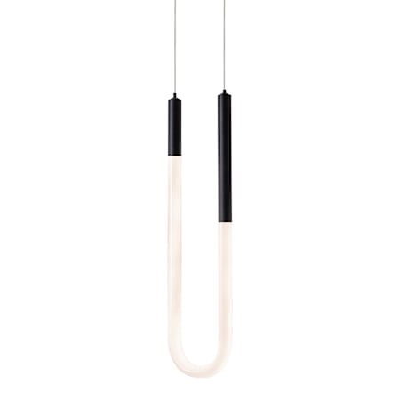 AFX Adel 4" Wide LED Abstract Mini Pendant Black