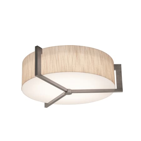 AFX Apex 2 Light 15" Wide Flush Mount Drum Ceiling Fixture with Laminated Shade Weathered Grey