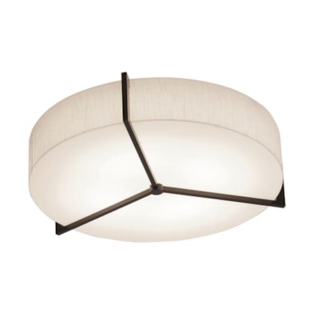 AFX Apex 17" Wide LED Flush Mount Drum Ceiling Fixture Espresso