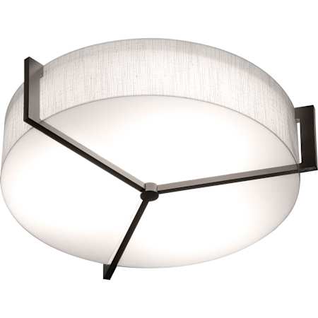 AFX Apex 17" Wide Flush Mount Drum Ceiling Fixture Espresso