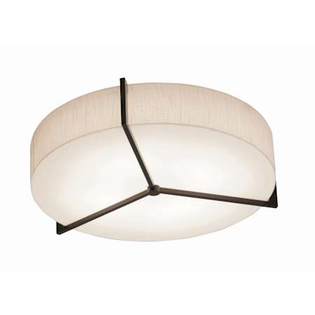 AFX Apex 21" Wide LED Flush Mount Drum Ceiling Fixture Espresso