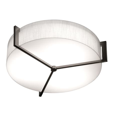 AFX Apex 21" Wide LED Flush Mount Drum Ceiling Fixture Espresso