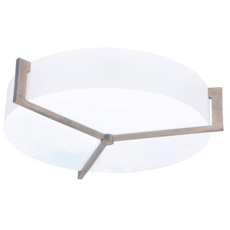 AFX Apex 21" Wide LED Flush Mount Drum Ceiling Fixture Weathered Grey
